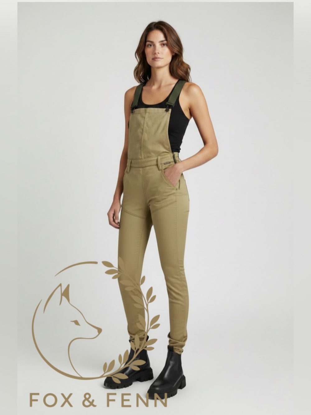 G-Star Women’s Fresh Army Green‎ Radar Dungaree with stretch